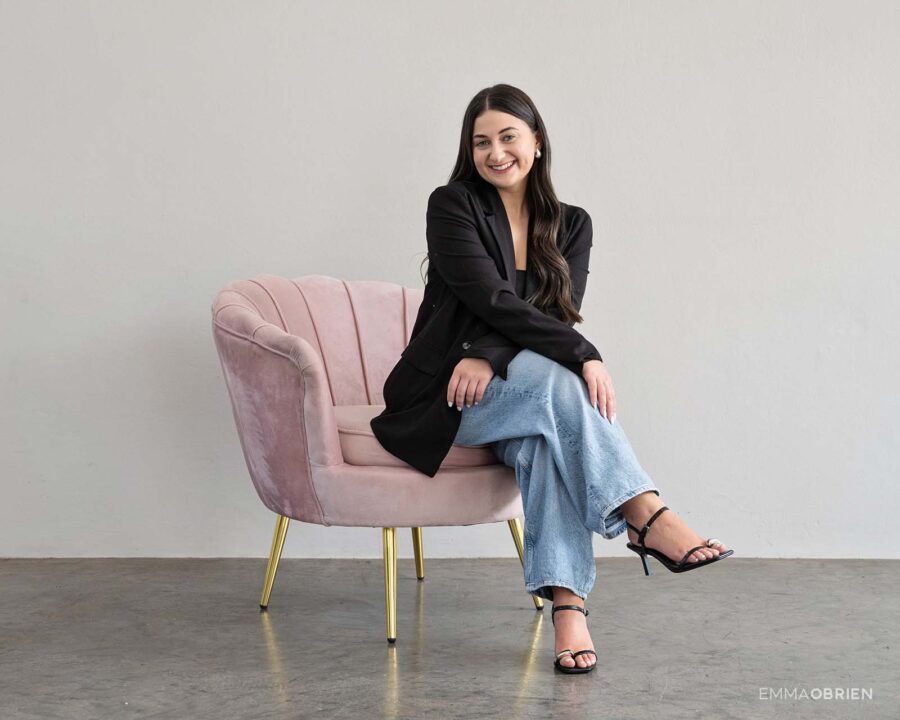 woman sitting on a chair